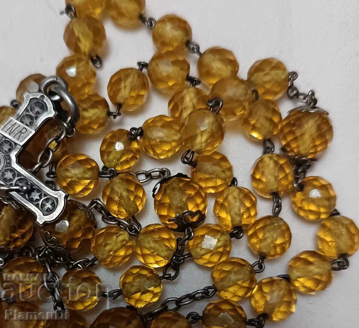 Ροζάριο Αντίκας ασημένιο κομποσκοίνι - 6