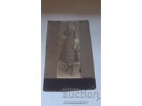 C-ka Kyustendil. Young woman in Kyustendil folk costume 1921