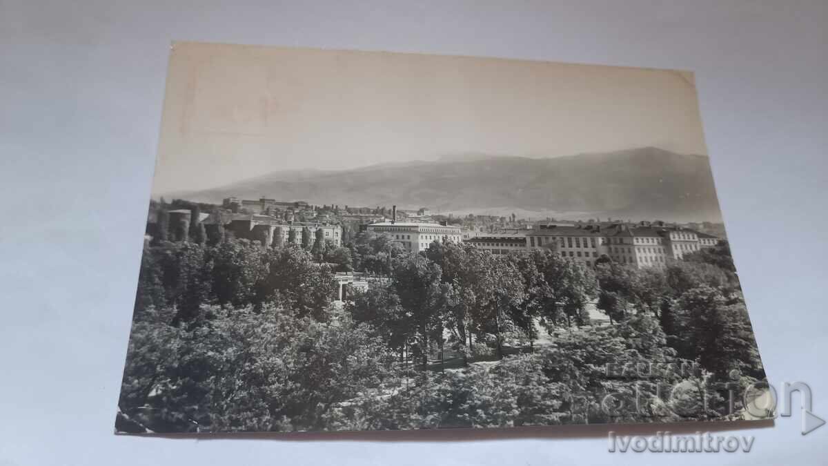 Postcard Sofia View from the city with Vitosha 1960 Postcard Sofia View from the city with Vitosha 1960