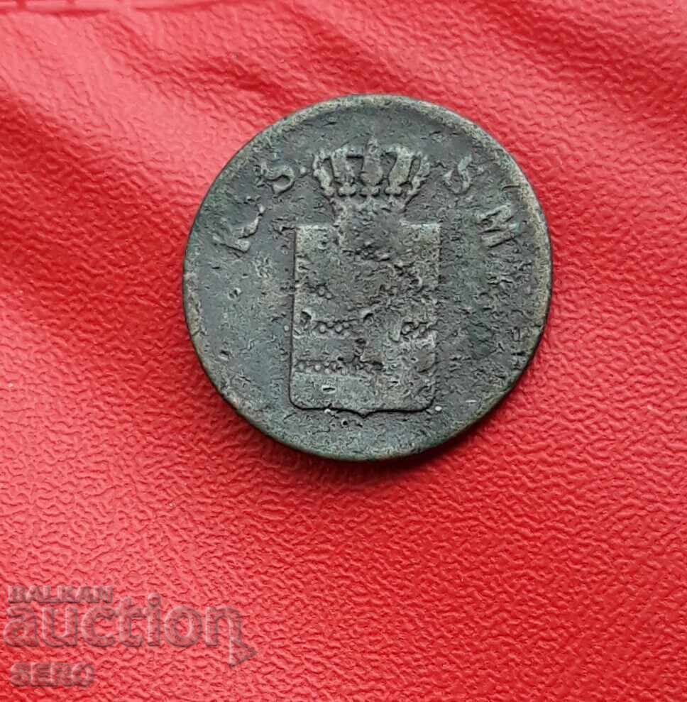 Germany-Saxony-1 Pfennig 1848 F with price 4.00 BGN | € 2.05