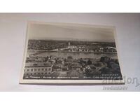 Cartolină poștală Plovdiv Vedere de la Palatele Târgului 1958