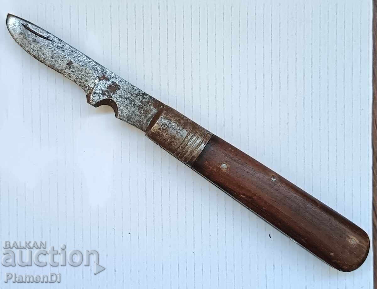Auction  Old leg, old German knife