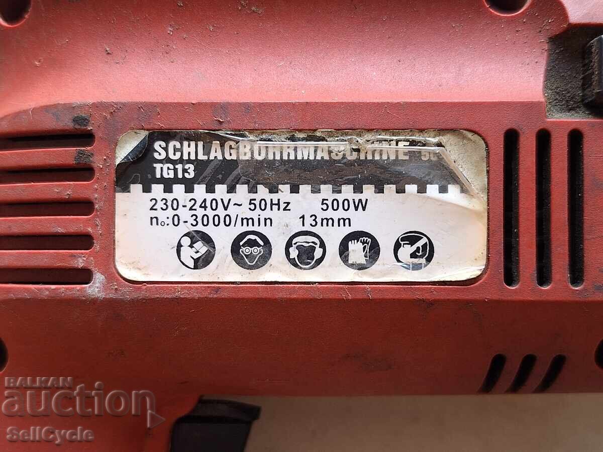 ✅MAȘINĂ DE GĂURIT CU PERCUȚIE - TG13 500W❗ cu preț 45.00 BGN | € 23.01