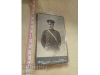 Снимка картон фотография Княжески Офицер Карастоянов