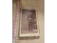 Снимка картон фотография Княжески Офицер Никифор Минков