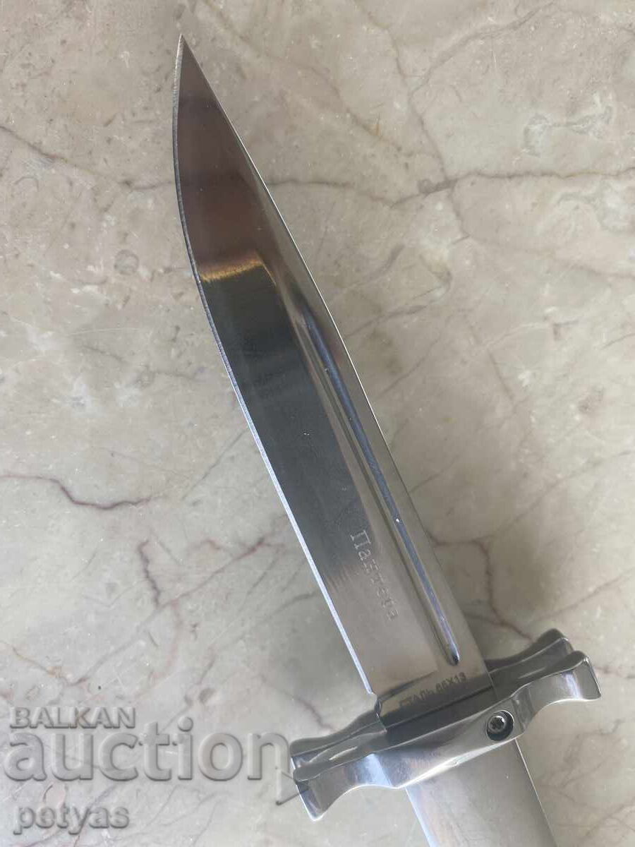 Πτυσσόμενο μαχαίρι ΠΑΝΘΗΡΑΣ - ΛΕΥΚΟ /τύπου NKVD/ 100kh232 με τιμή 22.50 BGN | € 11.50