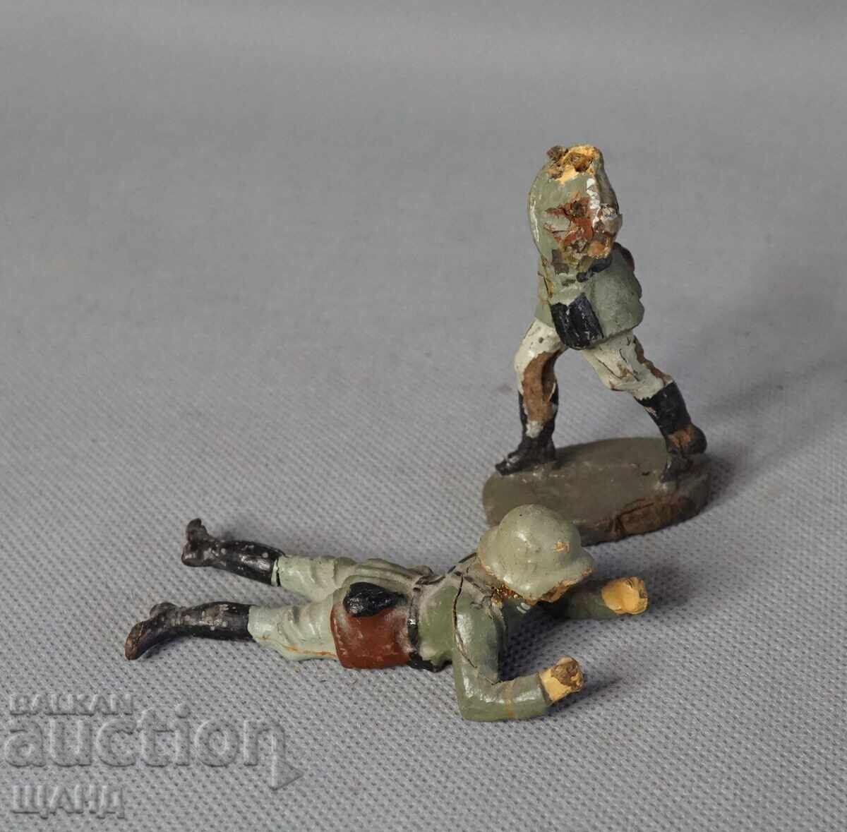 1930 Elastolin Γερμανική Φιγούρα Elastolin στρατιώτες με τουφέκια 2τμχ με τιμή 10.25 BGN | € 5.24