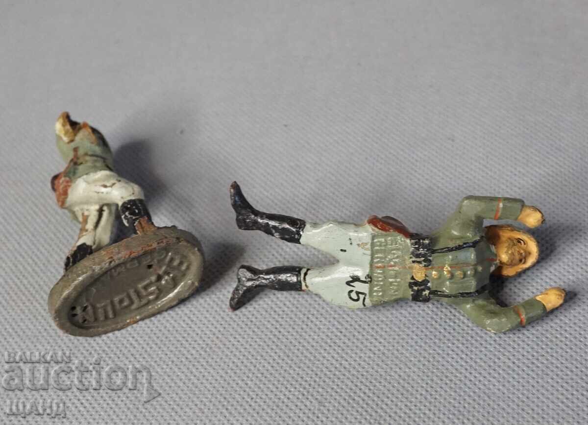 Παράδοση 1930 Elastolin Γερμανική Φιγούρα Elastolin στρατιώτες με τουφέκια 2τμχ