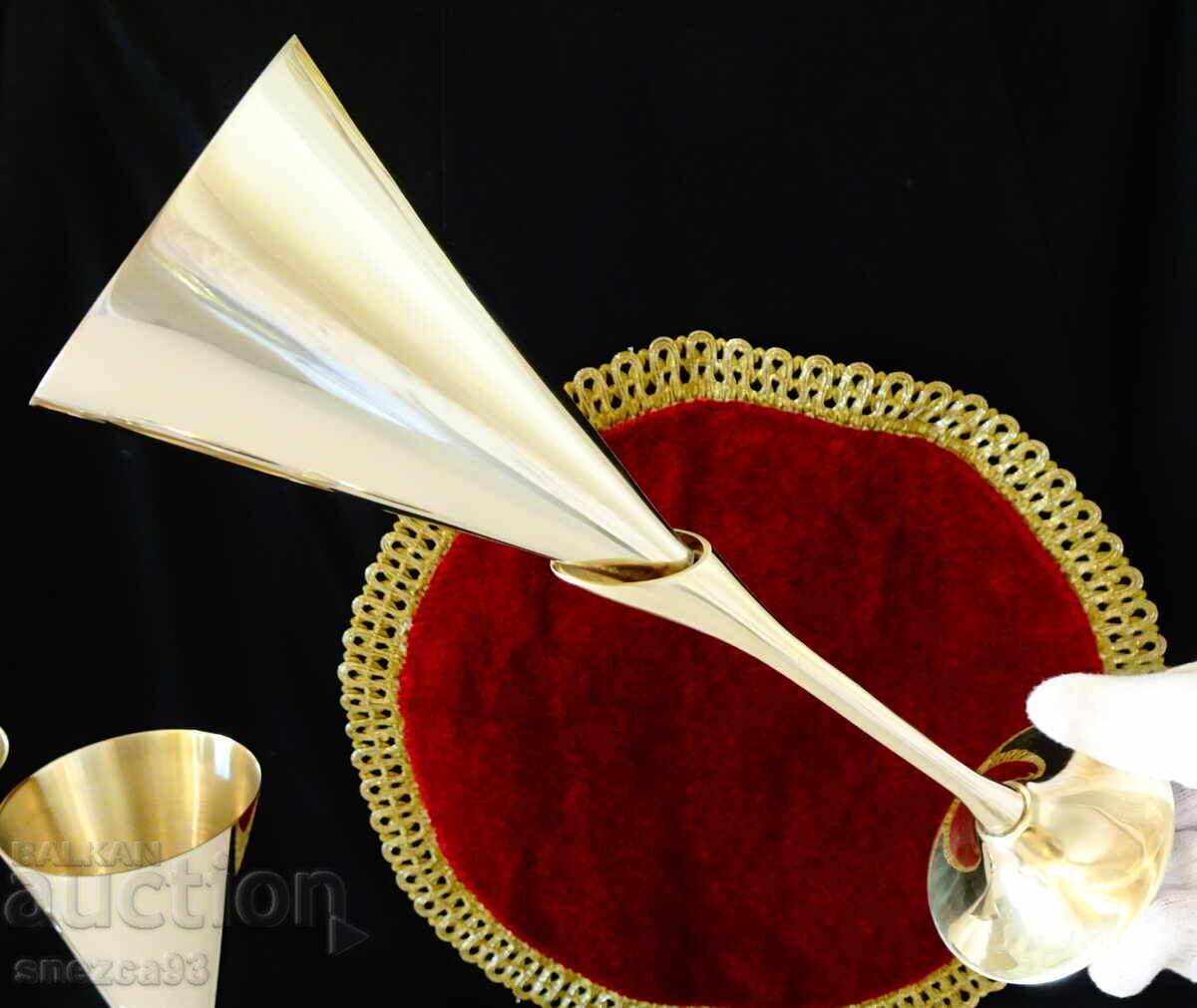 Licitație Pahar de vin din bronz, cupă de vin 23 cm, 200 ml