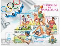 1992 San Marino. Olympic Games - Barcelona, Spain. Block