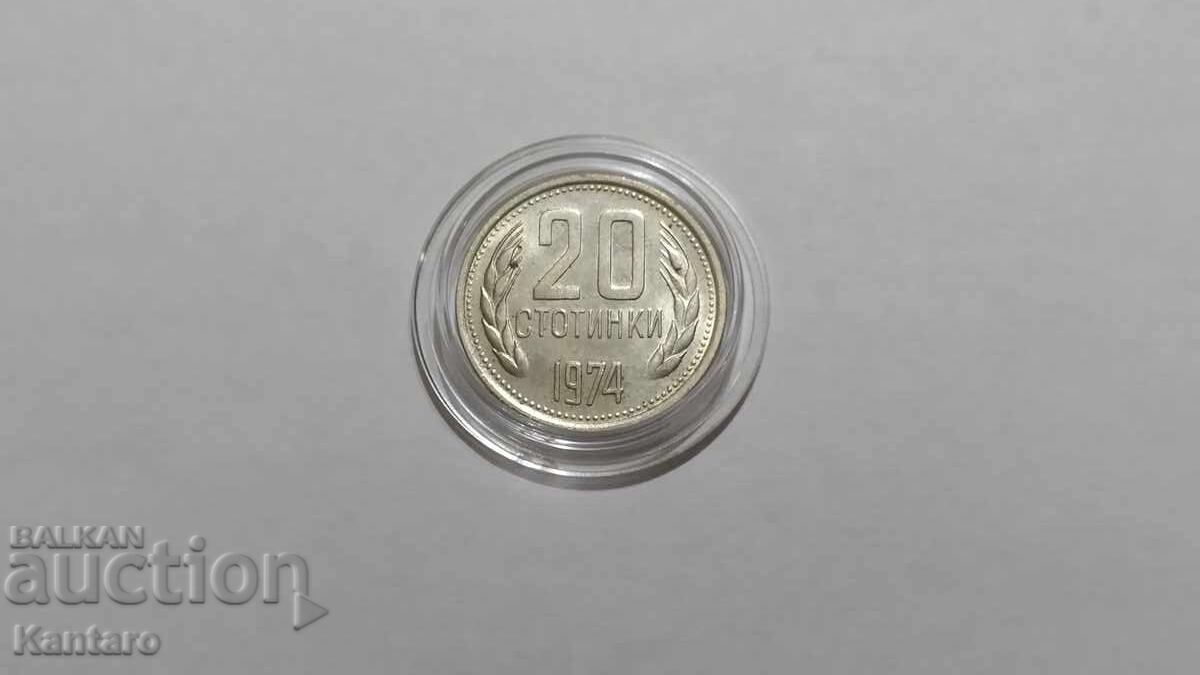 Παράδοση Νόμισμα - ΒΟΥΛΓΑΡΙΑ - 20 λεπτά - 1974 - UNC - 1