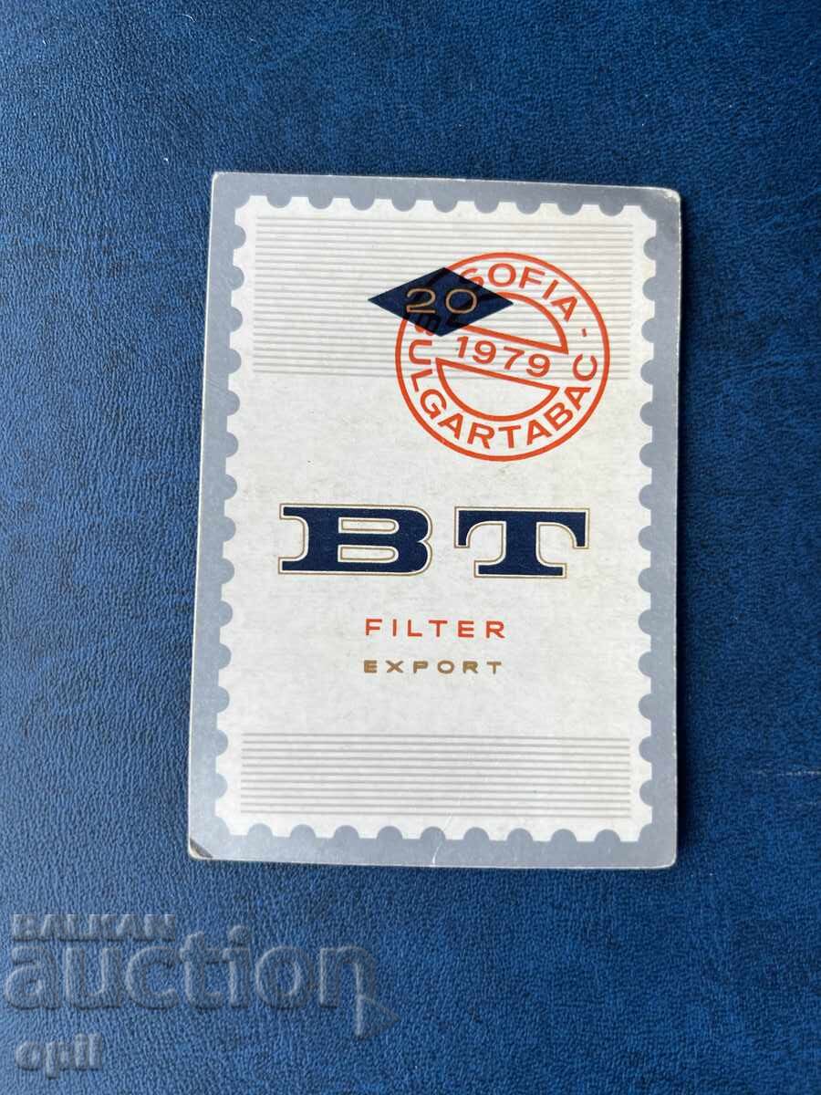 Cigarette Calendar BT 1979