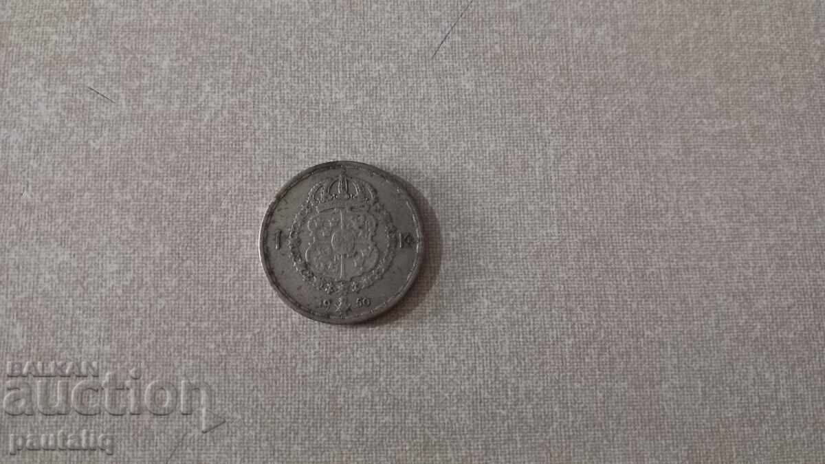 1 Swedish Krona 1950 - Silver 1 Swedish Krona 1950 - Silver
