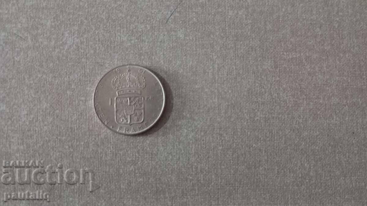 1 крона Швеция 1961 г - Сребро 1 крона Швеция 1961 г - Сребро