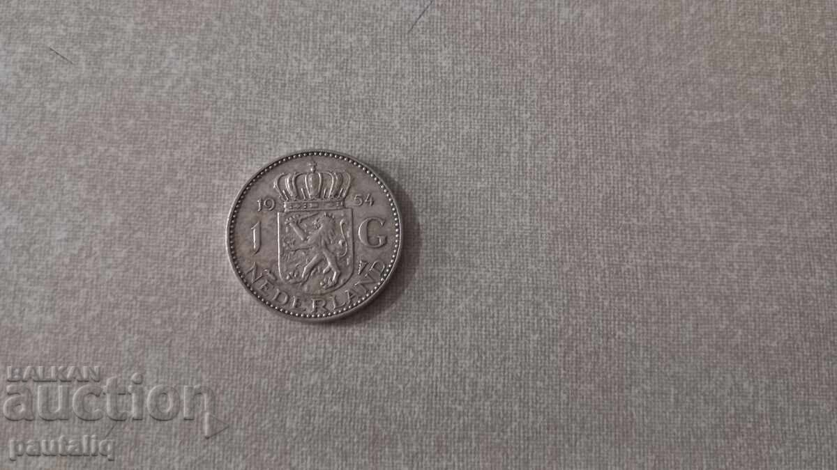 1 гулден Холандия 1954 г - Сребро 1 гулден Холандия 1954 г - Сребро