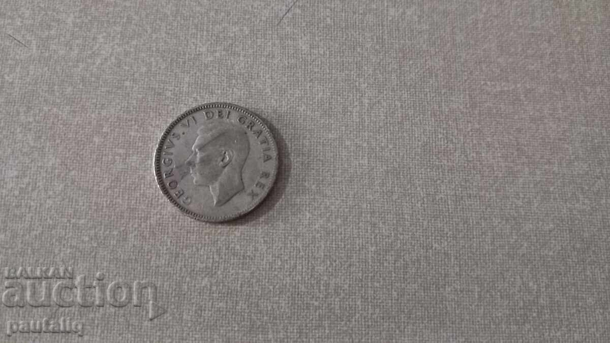 25 цента Канада 1950 г - Сребро с цена 10.00 лв. | € 5.11 25 цента Канада 1950 г - Сребро с цена 10.00 лв. | € 5.11