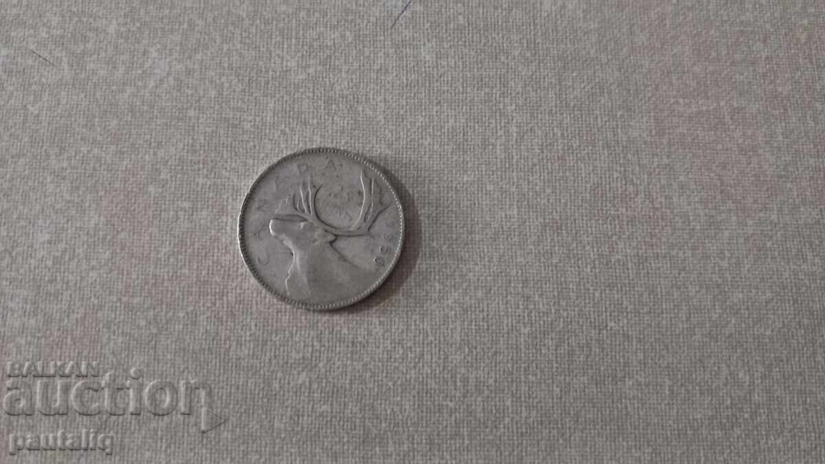 25 цента Канада 1950 г - Сребро 25 цента Канада 1950 г - Сребро