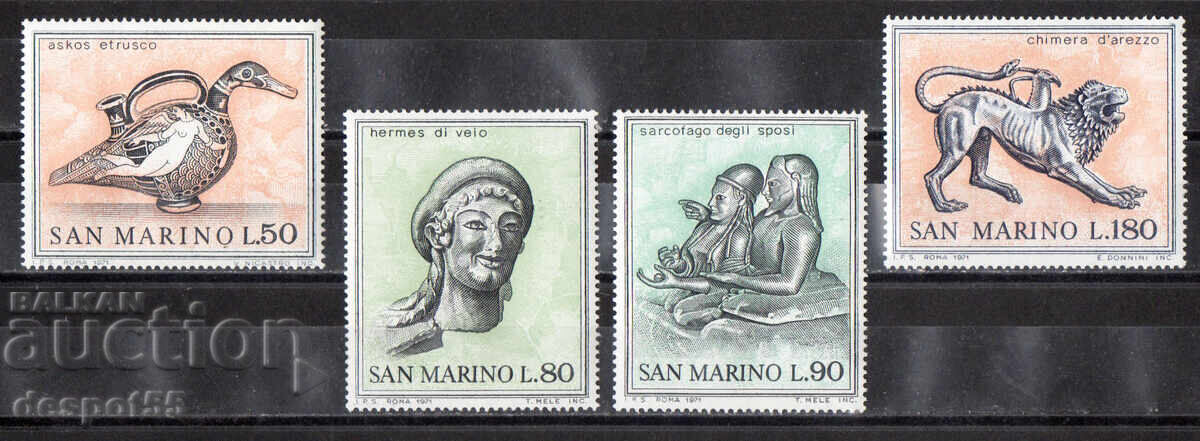 1971. Сан Марино. Изкуството на етруските. 1971. Сан Марино. Изкуството на етруските.