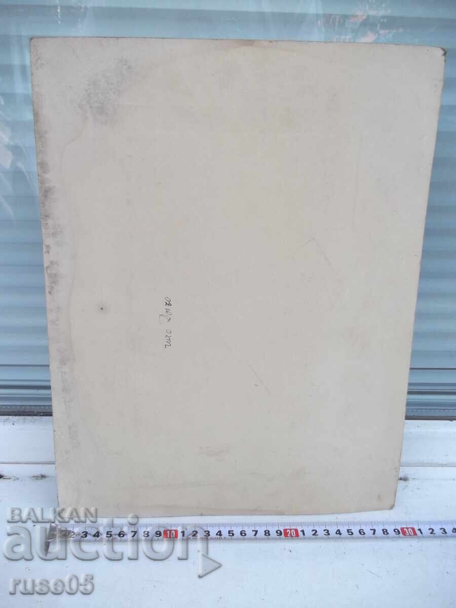 Livrarea Fotografie veche pe carton cu bărbați în uniforme în fața intrării unei clădiri