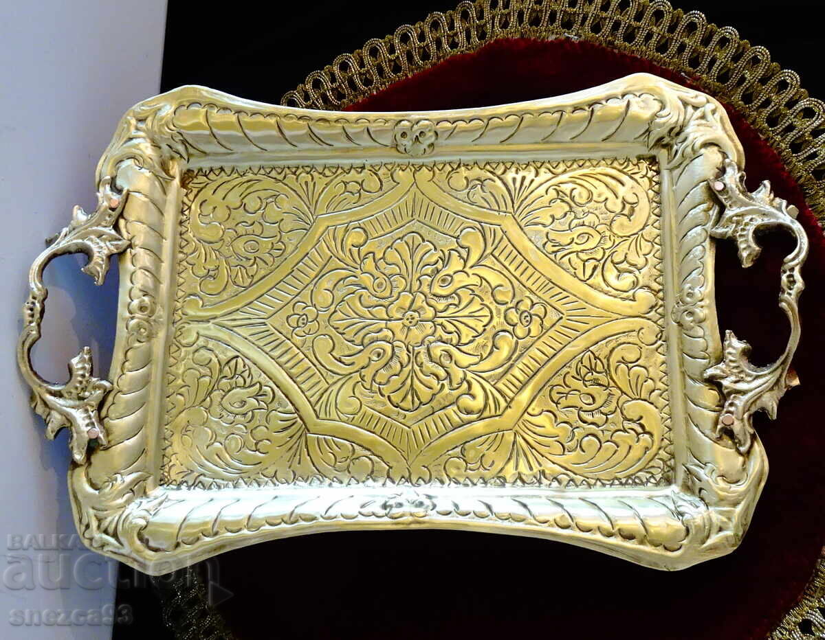 Бронзов поднос,плато с приказни орнаменти. - 6 Бронзов поднос,плато с приказни орнаменти. - 6