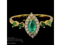 INEL DE ARGINT CU SMERALDE (ZAMBIA)