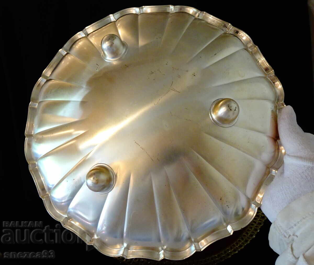 Auction  Silver-plated fruit bowl 30 cm, 520 g