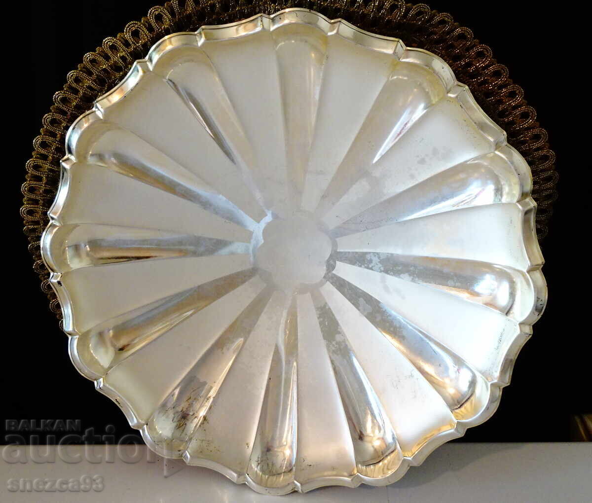 Silver-plated fruit bowl 30 cm, 520 g