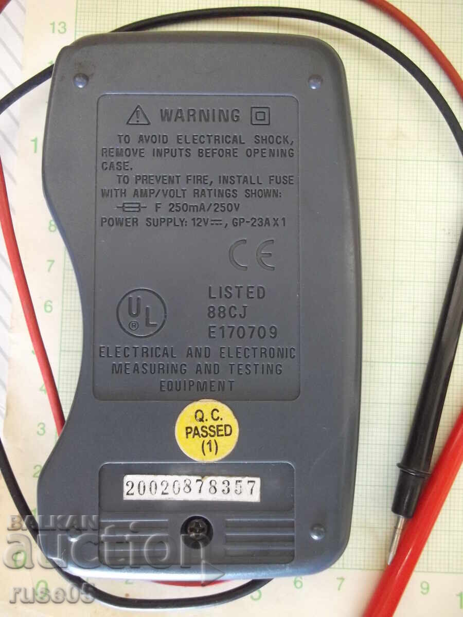 Delivery of Multimeter "MASTECH-M300, LCD(2000), Vdc, Vac, Adc, Ohm" working