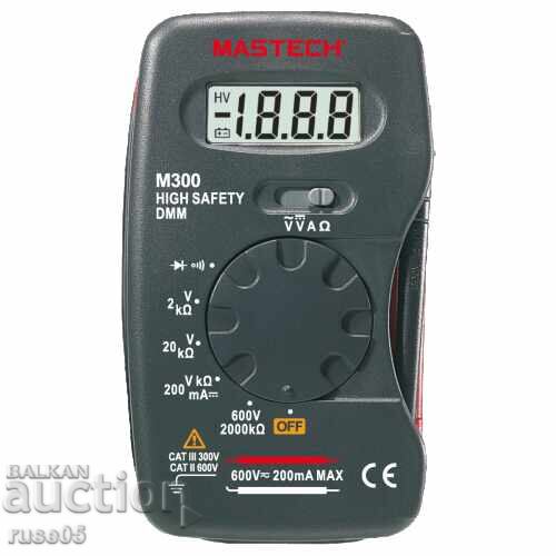 Multimeter "MASTECH-M300, LCD(2000), Vdc, Vac, Adc, Ohm" working