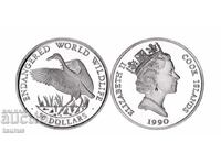 Cook Islands 50 Dollars 1990, Диви животни - жерав
