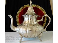 Ceainic marocan din bronz argintat 2 l., 1.1 kg