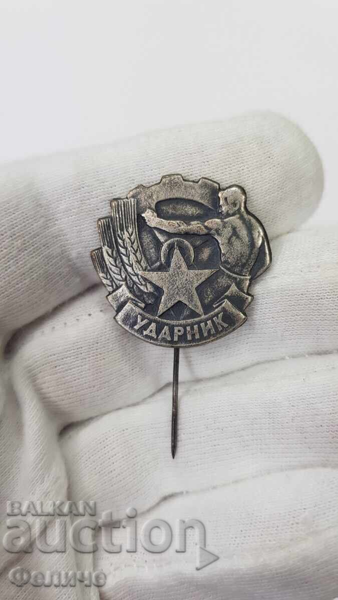 Rare early sign, reads UDARNIK 1950 - 1960 - 5