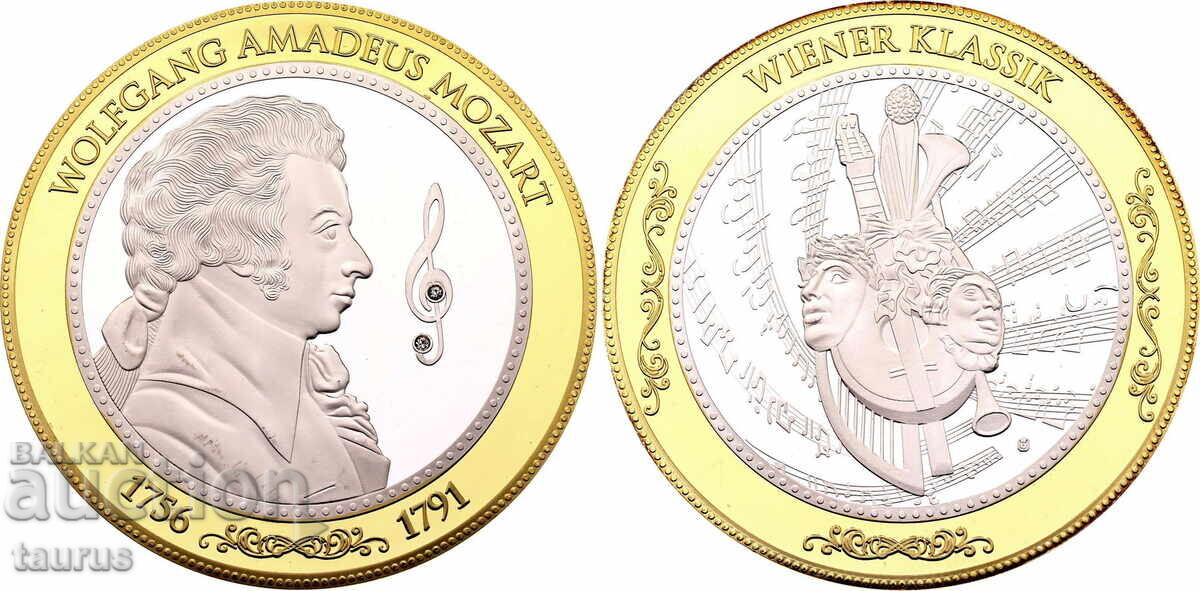 Austria, Mozart plaque with Swarovski crystals Austria, Mozart plaque with Swarovski crystals