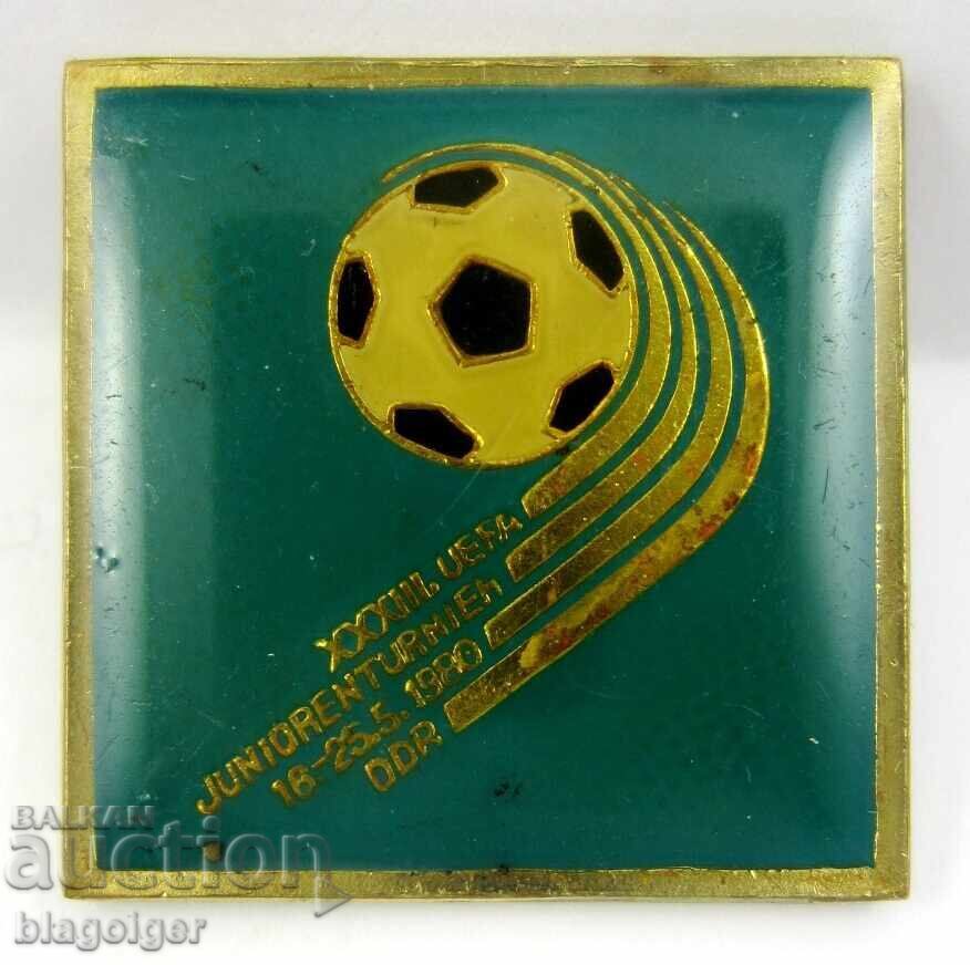 Επίσημο σήμα-Ευρωπαϊκό Πρωτάθλημα Ποδοσφαίρου-ΓΛΔ-1980 με τιμή 16.99 BGN | € 8.69