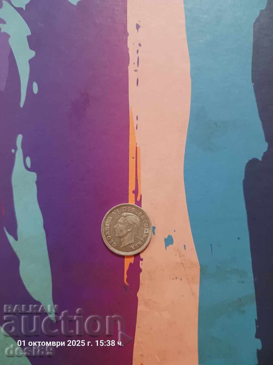 Παράδοση Τζορτζ 6 - 1937 - Τρία πένες - Ασημένιο Παράδοση Τζορτζ 6 - 1937 - Τρία πένες - Ασημένιο