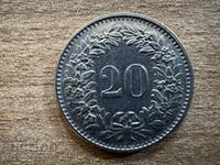 Ελβετία - 20 ραππεν (1970)