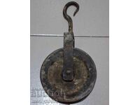 Veche rolă forjată polispast fier forjat