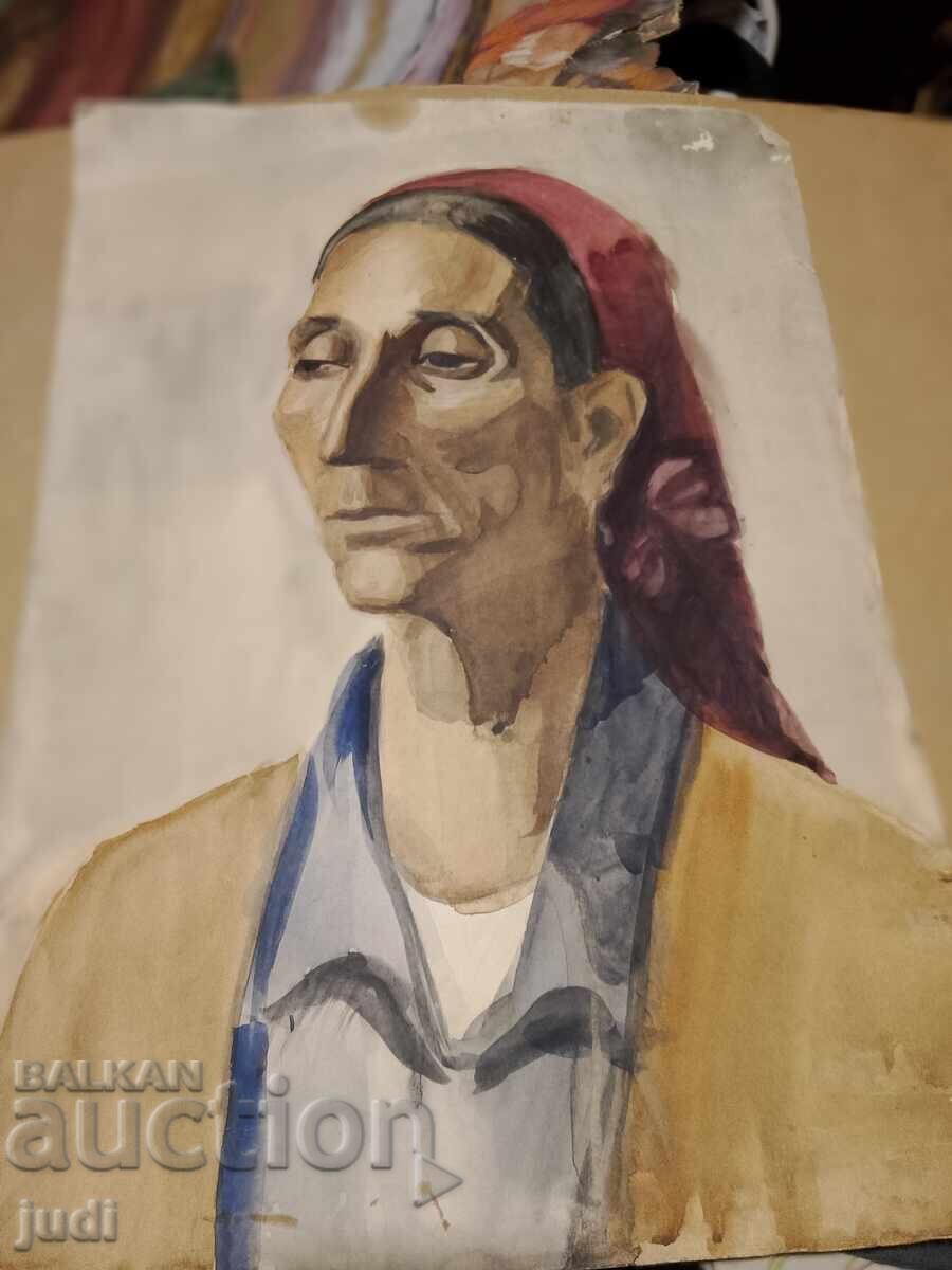 Old watercolor with price 30.00 BGN | € 15.34 Old watercolor with price 30.00 BGN | € 15.34