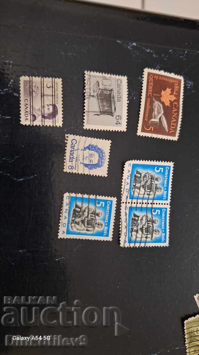 Collection of old postage stamps