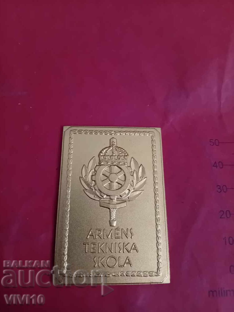 Плакет ,военен,Швеция Плакет ,военен,Швеция