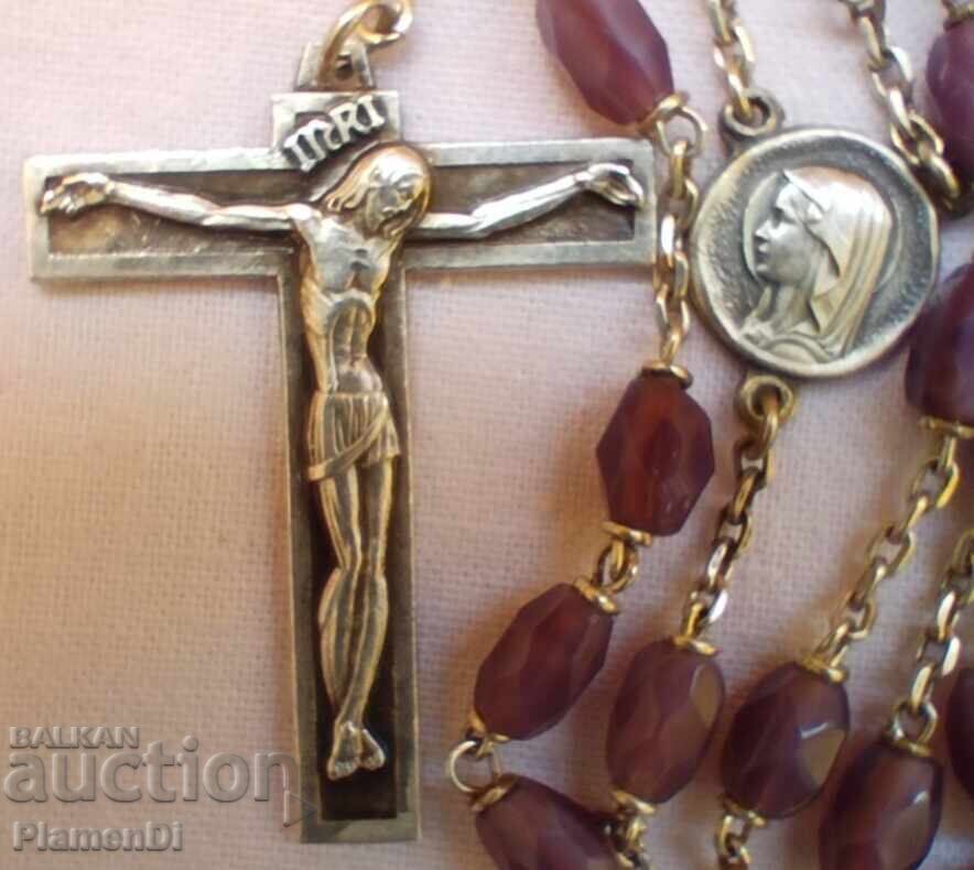 Винтидж френска броеница-колие - 6