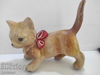 Старa играчка котка на колела