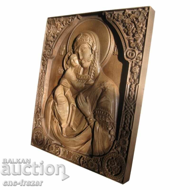 Ξυλόγλυπτη εικόνα "Παναγία" - 5 Ξυλόγλυπτη εικόνα "Παναγία" - 5