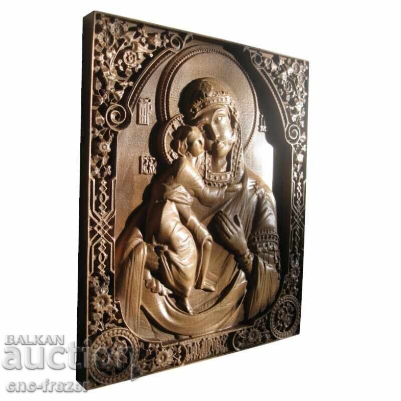 Ξυλόγλυπτη εικόνα "Παναγία" - 6 Ξυλόγλυπτη εικόνα "Παναγία" - 6