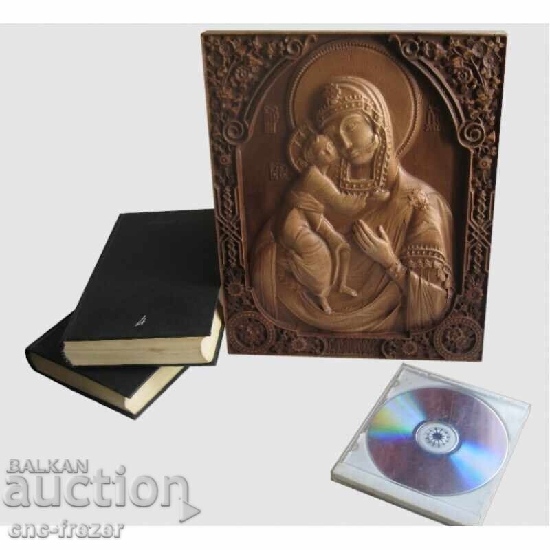 Ξυλόγλυπτη εικόνα "Παναγία" - 7 Ξυλόγλυπτη εικόνα "Παναγία" - 7