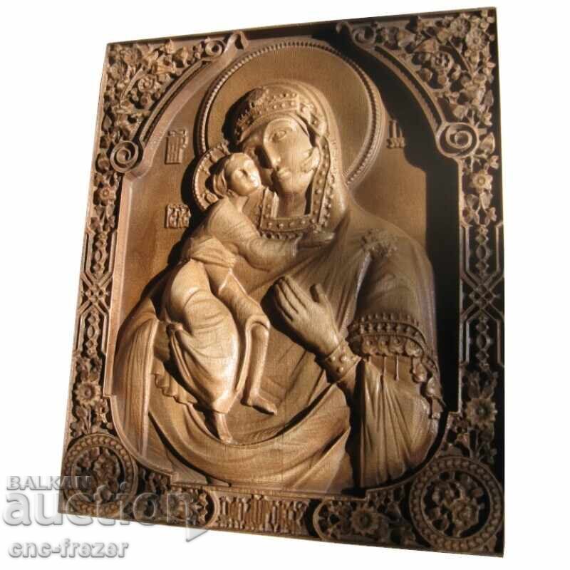 Ξυλόγλυπτη εικόνα "Παναγία" Ξυλόγλυπτη εικόνα "Παναγία"