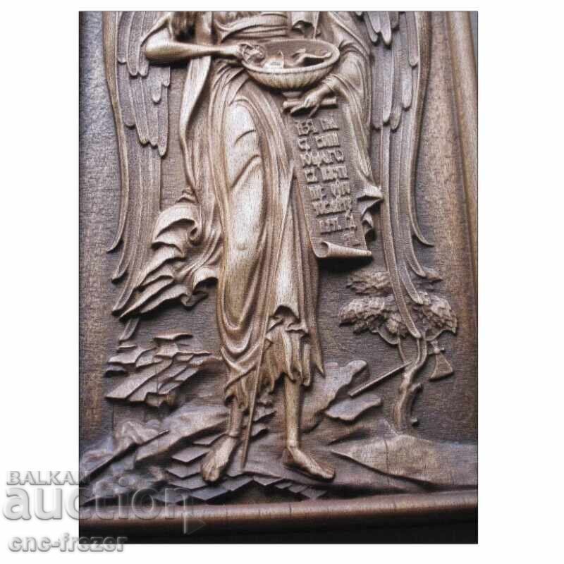 Delivery of Wood Carving Icon John the Baptist