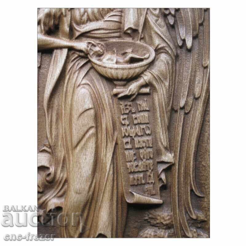 Wood Carving Icon John the Baptist - 5