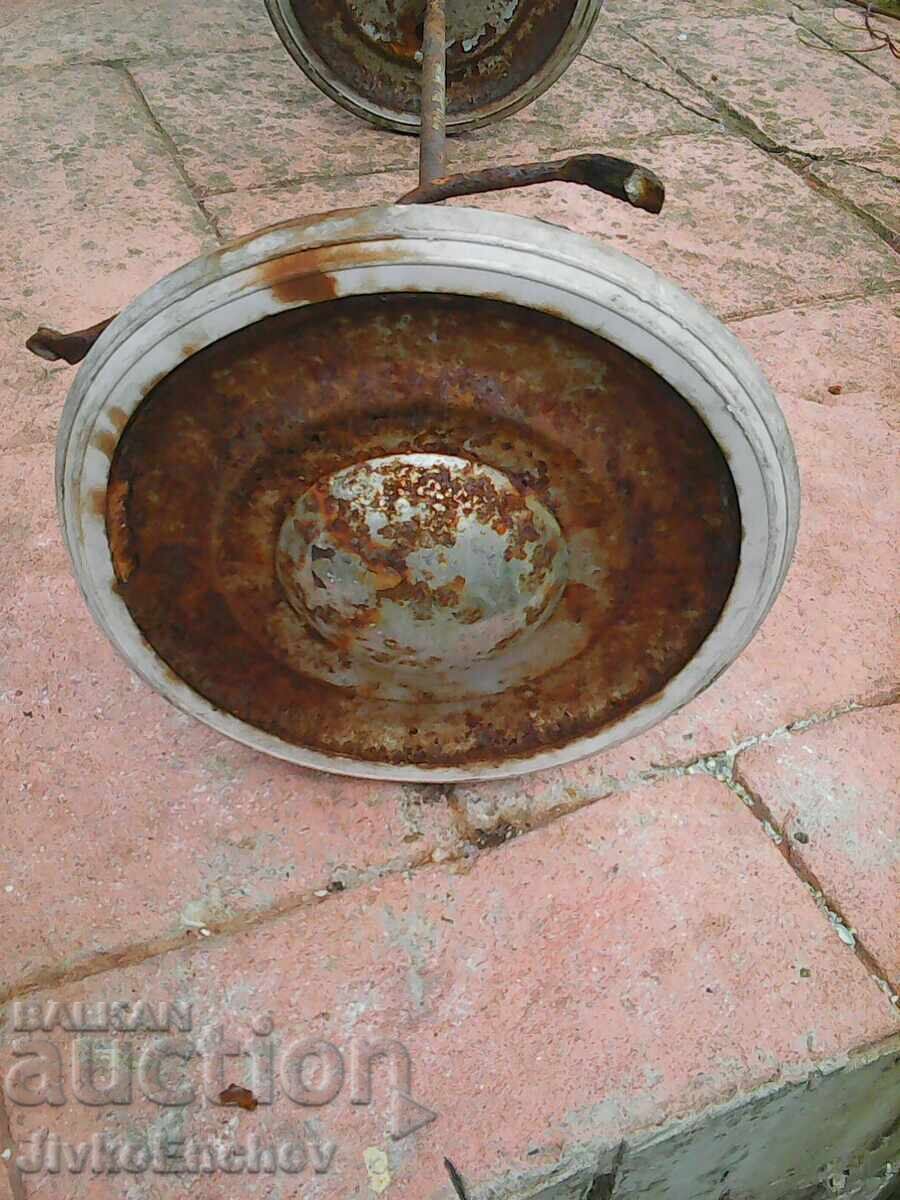 Delivery of Old wheels from a baby stroller Delivery of Old wheels from a baby stroller