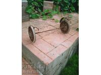 Old wheels from a baby stroller